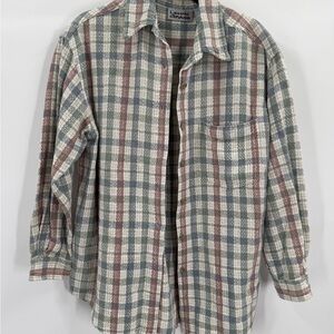 Lemon Grass Women’s Small Flannel Button Down Shirt, 100% Cotton
